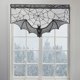 thumbnail image 5 of ¡Oferta especial de Halloween en Meiiso Store! Cortinas de encaje negro de Halloween, 2 unidades, con diseño de murciélago, para ventana, mantel, cortina de ducha, repisa para chimenea, bufanda,, 5 of 8