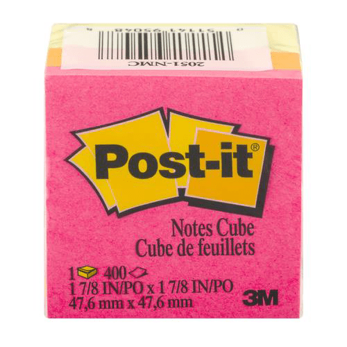 3m 400 Sheet Mixed Cube Neon Post-it Notes for sale online 