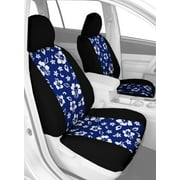 CalTrend Front Buckets NeoSupreme Seat Covers for 2014-2019 Toyota Corolla - TY512-34NN Hawaii Blue Insert with Black Trim