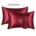 thumbnail image 3 of Yeetfub Imitation Silk Pure Color Ding Pillowcase Envelope Pillow Cases Pillow, 3 of 7