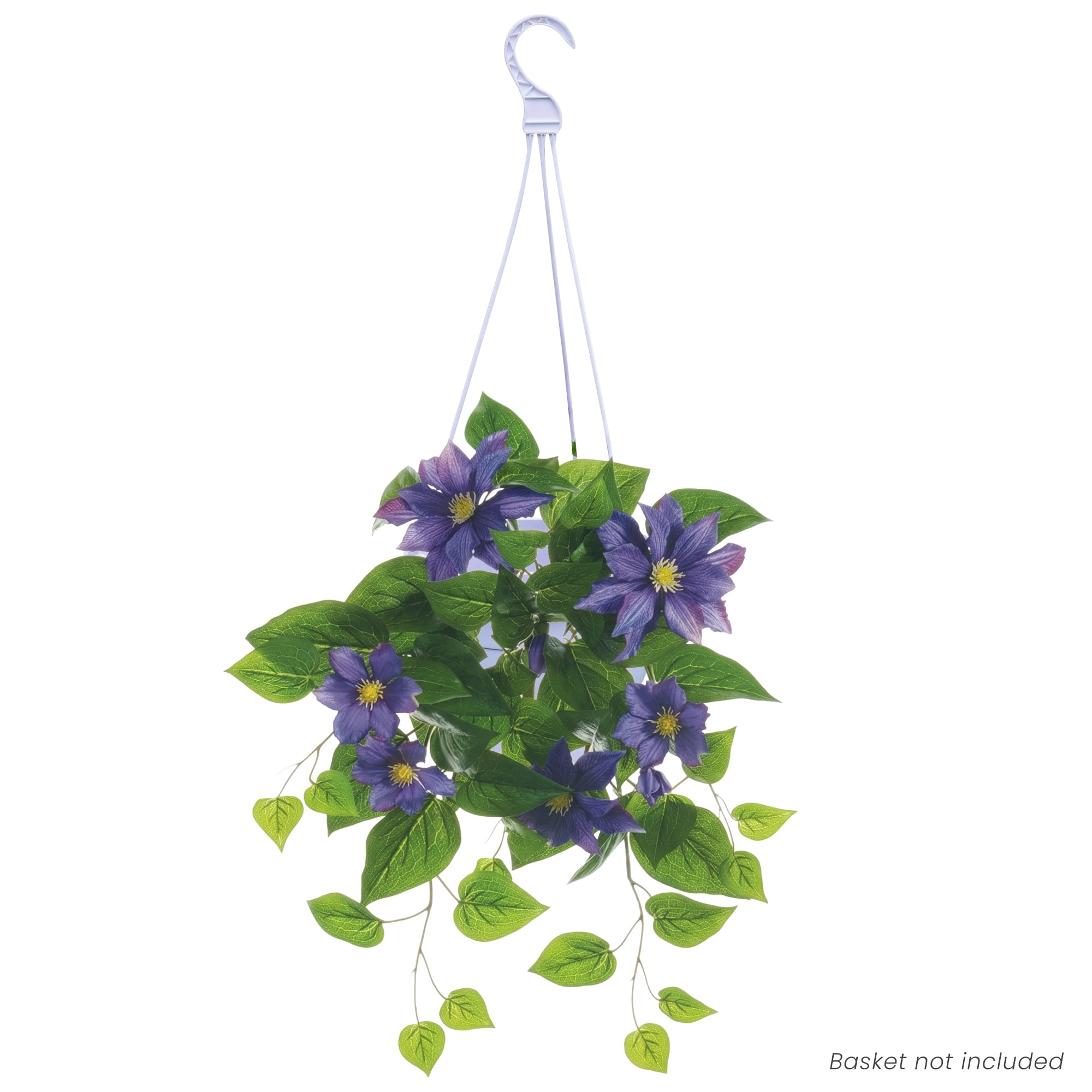 Artificial Morning Glory Floral Hanging Bush Spray - 20" - Purple