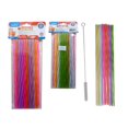 thumbnail image 1 of FamilyMaid 15076 9 in. Straw with Brush & Reusable Bag, Assorted Color - 24 Piece, 1 of 1