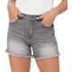 thumbnail image 1 of Pantalones cortos de mezclilla para mujer Dobladillo elástico Deshilachado Casual Bolsillos calientes Cintura media 1815-blue6, 1 of 5