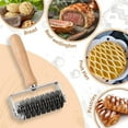 thumbnail image 6 of Stainless Steel Lattice Dough Cutter, Pastry Roller Cutter with Wooden Handle, Pie & Pizza Pastry Roller maker, Dough Slicer Baking Tool to Create Patterns Easily, 6 of 6