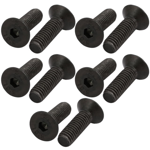 Unique Bargains 10pcs M5x16mm Flat Countersunk Head Hex Socket Left Hand Thread Bolt DIN7991
