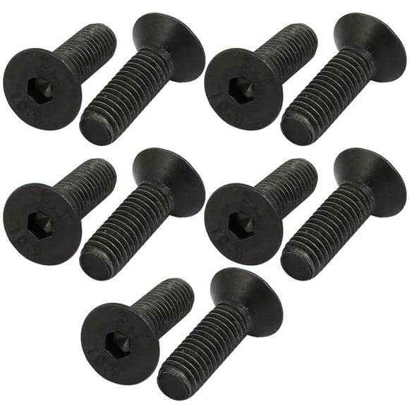 Unique Bargains 10pcs M5x16mm Flat Countersunk Head Hex Socket Left Hand Thread Bolt DIN7991