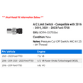 thumbnail image 2 of A/C Limit Switch - Compatible with 2016 - 2019, 2021 - 2023 Ford F750 2017 2018 2022, 2 of 2