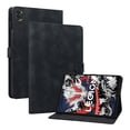 thumbnail image 2 of FJLBDE Case for Lenovo Legion Y700 2023 8.8 inch 2nd Gen TB-320FC, Embossed Flower PU Leather Flip Wallet Folio Stand Cover, Black, 2 of 7