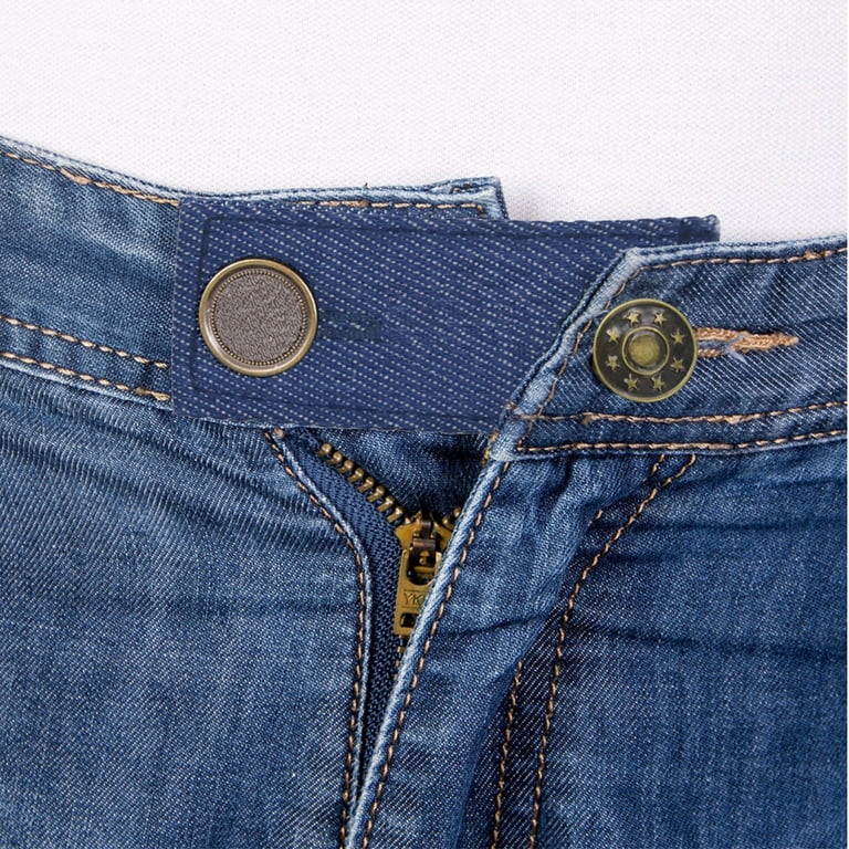 3PCS Waist Extender Durable Jeans Pants Button Extender Adjustable  Waistband Expanders for Men Women (Black, Light Blue, Dark Blue) 