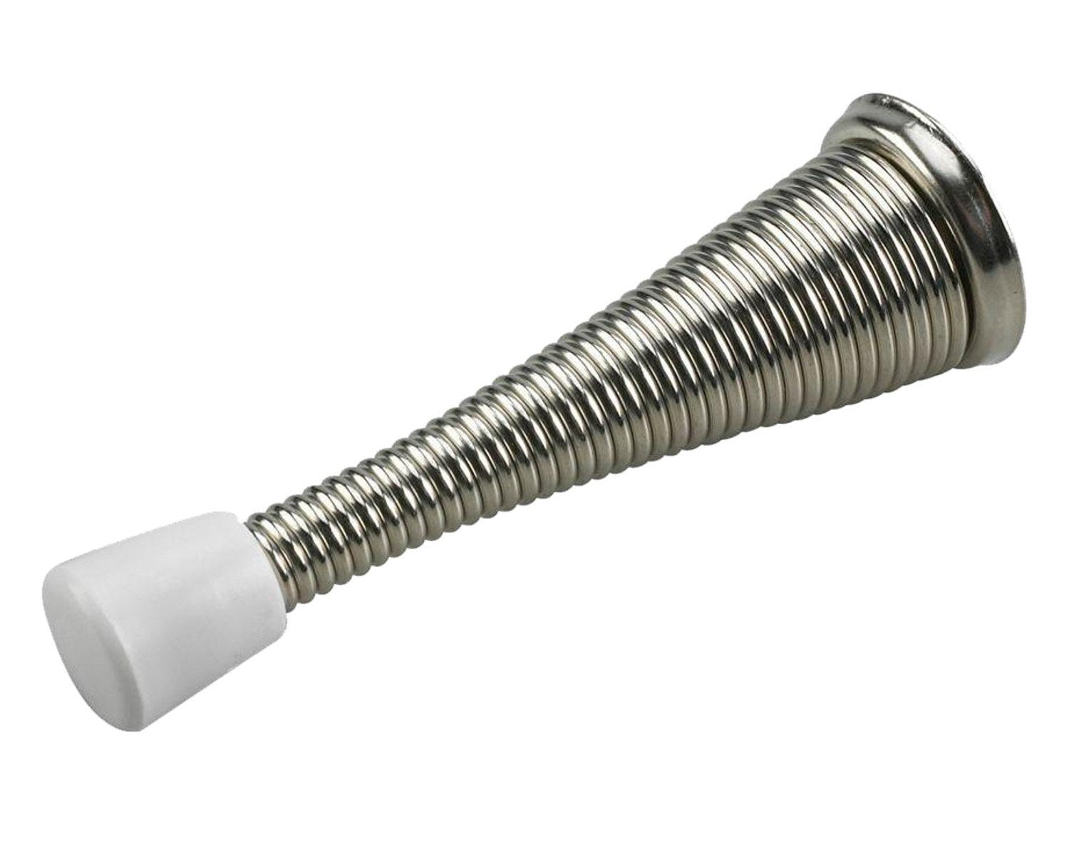 Brushed Nickel 31/8" Spring Door Stop w/ Rubber Bumper Door Stopper