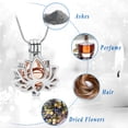 thumbnail image 5 of Keepsake Lotus with Mini Urn Pendent for Ashes and Chain Memorial Cremation Jewelry for Ashes of Loved One Urn Necklace Lockets for Human Ashes Pet Ashes Holder, 5 of 8