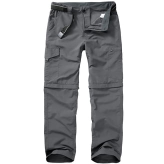 Hiauspor Heren wandelbroek Zip Off Lichtgewicht Ademend Qiuck Dry Convertible met 5 zakken voor Trekking Cargo Tactische (Zwart, M Hiauspor Heren wandelbroek Zip Off Lichtgewicht Ademend Qiuck Dry Convertible met 5 zakken voor Trekking Cargo Tactische (Zwart, M