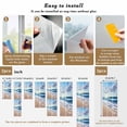thumbnail image 6 of Blue Ocean Window Privacy Film Waves Beach Cloudy Sky Nature Seaside Scenery Decorative Glass Window Film UV Blocking Static Cling Non-Adhesive Sticker Covering for Home Door 35.4x78.7 inches, 6 of 7