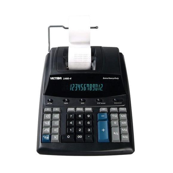 Calculadora de impresión Victor 1460-4 de 12 dígitos extra resistente