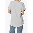 thumbnail image 2 of Women's Lightweight Woven Dolman Short Sleeve Boat Neck Relaxed Blouse Basic Top, 2 of 7