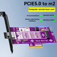 thumbnail image 2 of Tarjeta Adaptadora PCIE 5.0 A M2. Tarjeta de Remoto de Computadora. Tarjeta Adaptadora PCIE 5.0 X4 A M2 NVMe de 128 Gbps., 2 of 6
