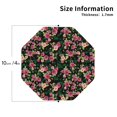 thumbnail image 2 of KLL Drink Coasters Set Octagon of 4,PU Leather Absorbent Coasters Set Decorative Coffee Cup Coasters Housewarming Gift for Home Decor-Rose Flowers, 2 of 5