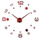 thumbnail image 1 of Reloj de pared 3D DIY con números grandes, decoración de cristal, espejo adhesivo para el hogar y la oficina. rojo, 1 of 6