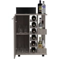 thumbnail image 4 of Light gray bar cart with built - in wine storage | Suited for wine enthusiasts | Keeps wine bottles in a proper position, 4 of 4
