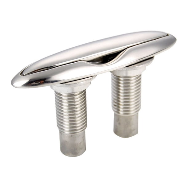 Riwesomey Muelle de tacos de acero inoxidable, montaje de bolardo de barco, Hardware de amarre retráctil marino, accesorios resistentes a la Bombillas para automóviles 6 pulgadas