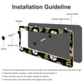 thumbnail image 4 of 2 Pieces Floral Abstract Pink Black Blossom Spring License Plate Frames Floral Flowers Seamless License Plate Cover Front Plates Frames Car Tag Frame Quality Aluminum for Women Men, 4 of 6