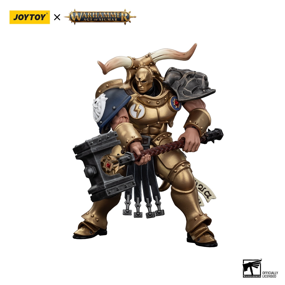 JOYTOY Warhammer 40K Stormcast Eternals The Blacktalons Rostus Oxenhammer Collection Model