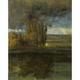 thumbnail image 2 of Johan Christian Dahl 20x24 Gold Ornate Framed and Double Matted Museum Art Print Titled - View Over the Elbe and the ‘Der Bar’ Bastion, 2 of 4