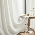 thumbnail image 6 of 2 Panels Linen Curtains Set for Living Room Bedroom, Light Filtering Textured Soft Window Curtain, Airy Soft Rod Pocket Elegant Drapes, 6 of 6