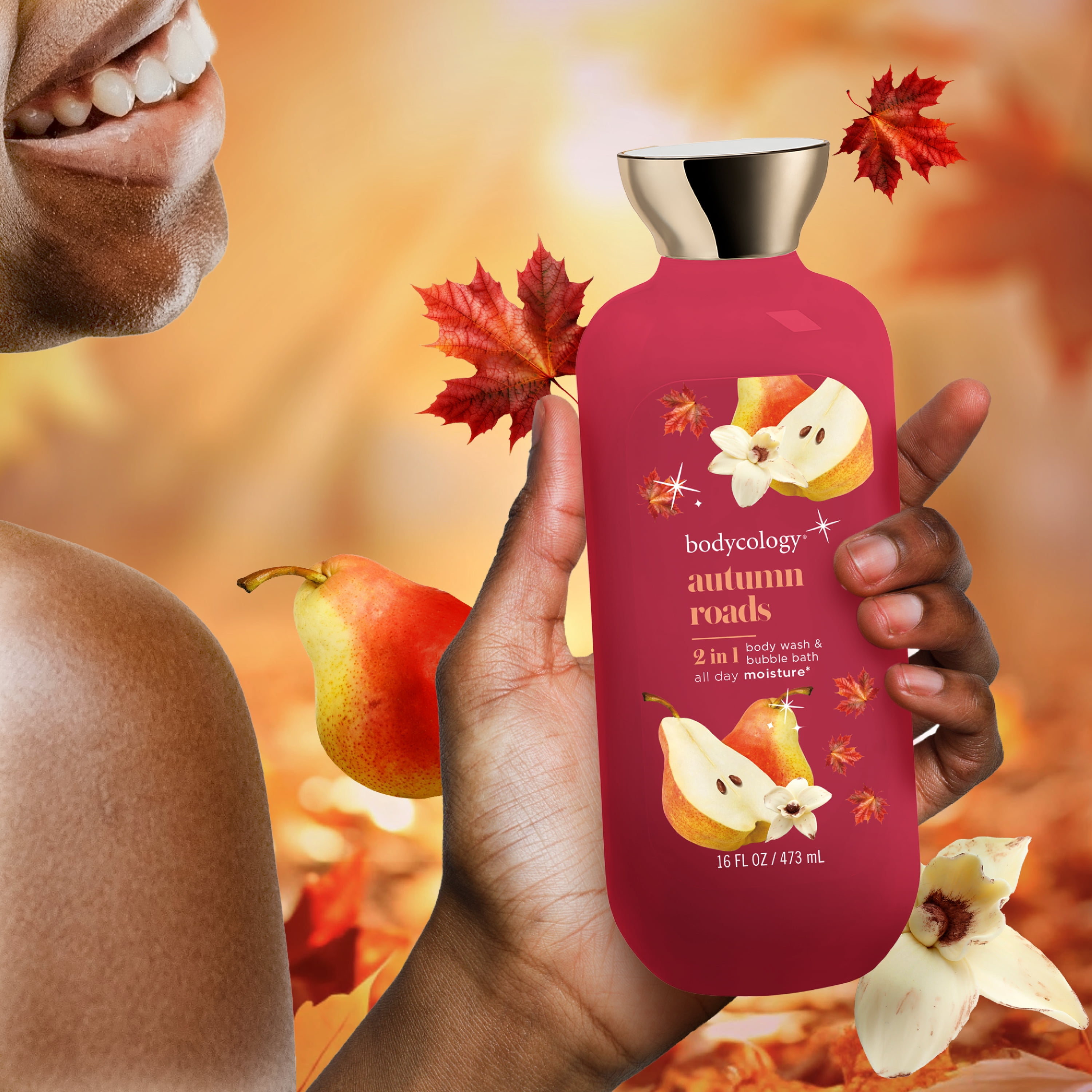 Bodycology 2-in-1 Body Wash & Bubble Bath, Autumn Roads, 16 fl oz