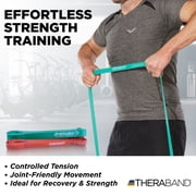 THERABAND High Resistance Band Set of 2, Light and Medium Elastic Super Bands for Full Body Workouts, Physical Therapy, Strength Training, Durable 41” Loop Exercise Bands, 15-25 lbs Resistance