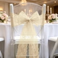 thumbnail image 5 of AUNVITO Chair Back Gauze Chair Back Decoration Lace Jacquard 7 x 108 Inch Chair Sash Bow Tie for Wedding Party Home Decoration Item, 5 of 6