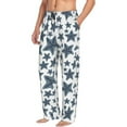 thumbnail image 3 of Mens Pajama Pants - Soft Sleep & Lounge Pants for Men, cute grey starfish Cuteness Casual PJ Bottoms Pants with Pockets, 3 of 5