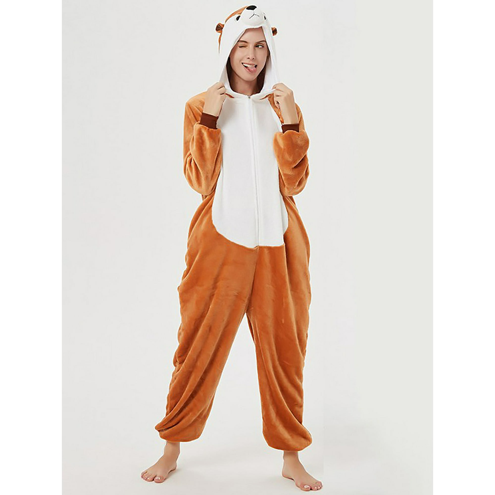Fleece Onesie Pajamas Cute One-Piece Animal Costume Party Homewear Sleepwear  For Men | Walmart Canada