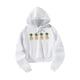 thumbnail image 4 of Sudadera recortada para mujer, sudaderas informales con capucha, suéteres modernos de manga larga, jersey superior elegante para deportes, vacaciones, M, 4 of 10