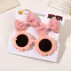 thumbnail image 1 of Conjunto de 3 piezas de arco con Clip para el pelo para niños, gafas de sol, protección ocular UV, bonita Suite de juguete, 1 of 5