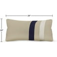 thumbnail image 4 of SARO 1061.NB1220B Down Filled Dual Stripe Pattern Cotton Throw Pillow - Navy Blue, 4 of 4