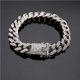 thumbnail image 2 of Sonducket plateada Diamantes de imitación brillantes Hip Hop Cadena de eslabones cubanos Hombres Mujeres Bling Bangle Crystal Accesorio Ropa, zapatos y accesorios Miscelánea Plata, 2 of 5