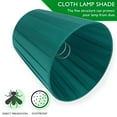 thumbnail image 2 of HIBIBUD 2026 New 1Pc Green Cloth Lampshade Clip on Barrel Shade for Table/Floor Lamp for Bedroom,Living Room,Office,Study, 2 of 3