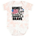 thumbnail image 3 of Inktastic Home of the Free Because My Daddy is Brave with Flag Boys or Girls Baby Bodysuit, 3 of 5