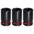 thumbnail image 1 of Uxcell 3Pcs 6 Puntos Socket de Impacto Superficial 1/2" Drive 15mm Métrico Acero CR-V Eje de Spindle Tuerca de Hexágono Sockets 1.5" Largo para Reparación de Máquinas de Auto, Negro Púrpura, 1 of 7
