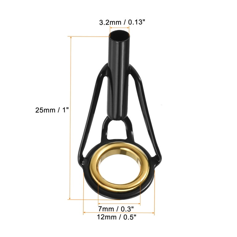 3.2mm Tube Dia Fishing Rod Tips Repair Kit Stainless Steel Ring Guide 3 Pack 3.2mm Tube Dia Fishing Rod Tips Repair Kit Stainless Steel Ring Guide 3 Pack