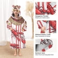 thumbnail image 3 of FORMRS Wearable Blanket Hoodie with Sleeves for Kids Cozy Flannel Sweatshirt, Red Lobster, 3 of 7