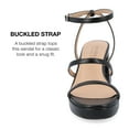 thumbnail image 4 of Journee Collection Womens Samilee Metallic Vegan Leather Platform Sandals, 4 of 7