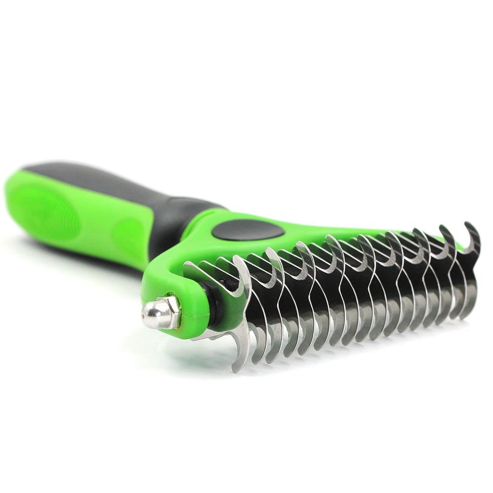 Doublesided Pet Dematting Comb Undercoat Grooming Rake Pet Grooming