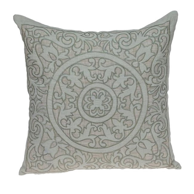 Parkland Collection PILF21007D Fluera Traditional Beige Pillow Cover with Down Insert