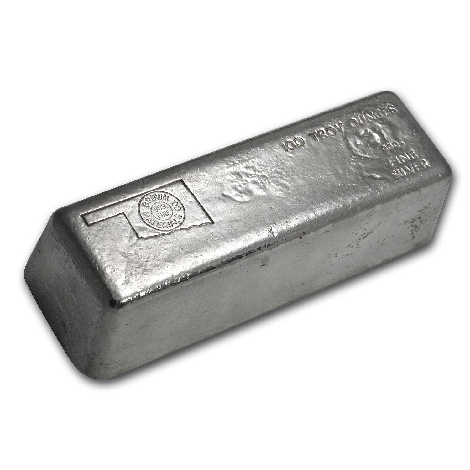 100 oz Silver Bar - Brown Materials