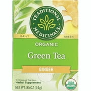 Traditional Medicinals Tea, Organic Green Tea Ginger, Tea Bags, 16 Count