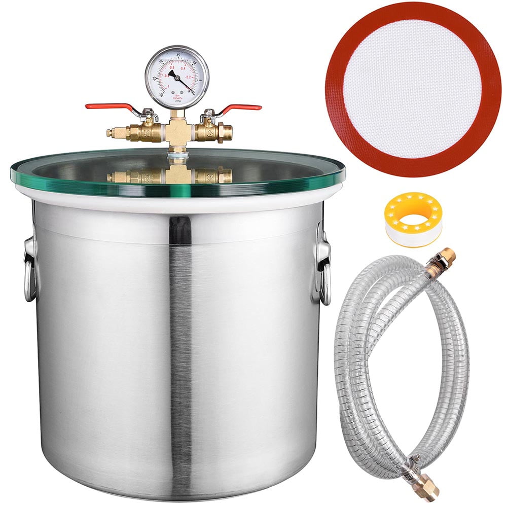 Vacuum Chamber 2qt Capacity Stainless Steel & Polycarbonate For Degassing 