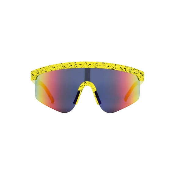 Panama Jack x Foster Grant Yellow Wraparound Men's Sunglasses