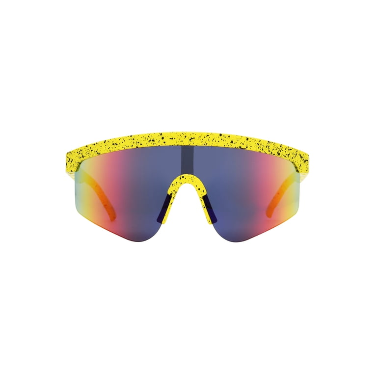 Panama Jack Wraparound Men's Sunglasses, Yellow photo 1